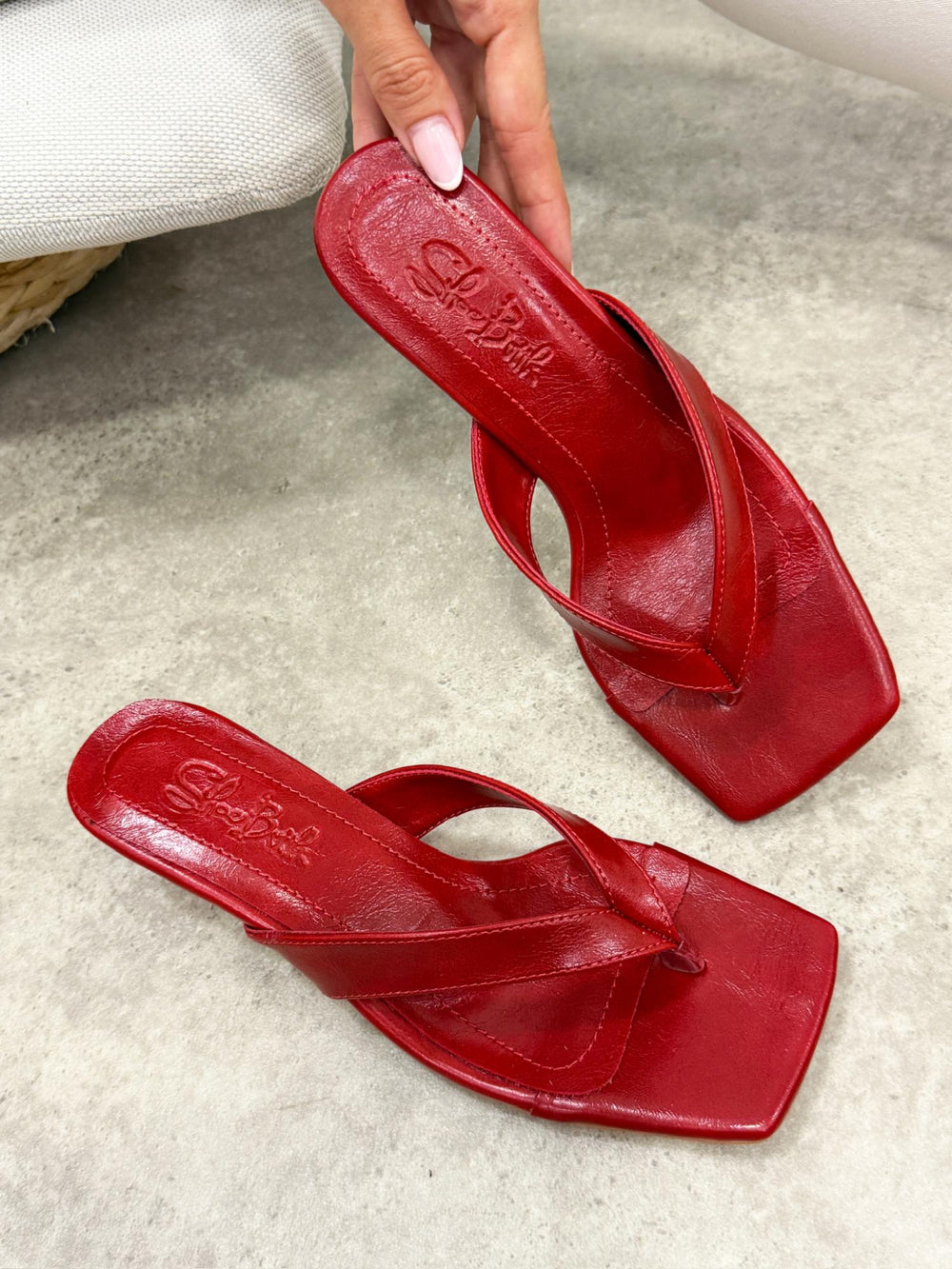 Damen Pantoletten und Mules G492 - ROT