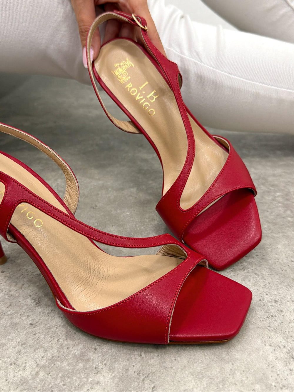 Ledersandalen G378 – ROT