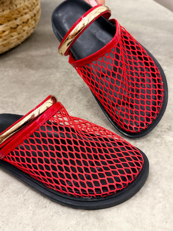 Women Slippers and Mules G519 - RED