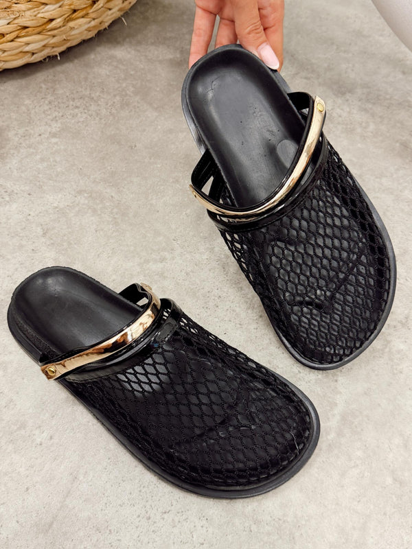 Women Slippers and Mules G519 - BLACK