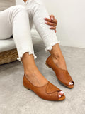 Sandale din piele G416 - CAMEL