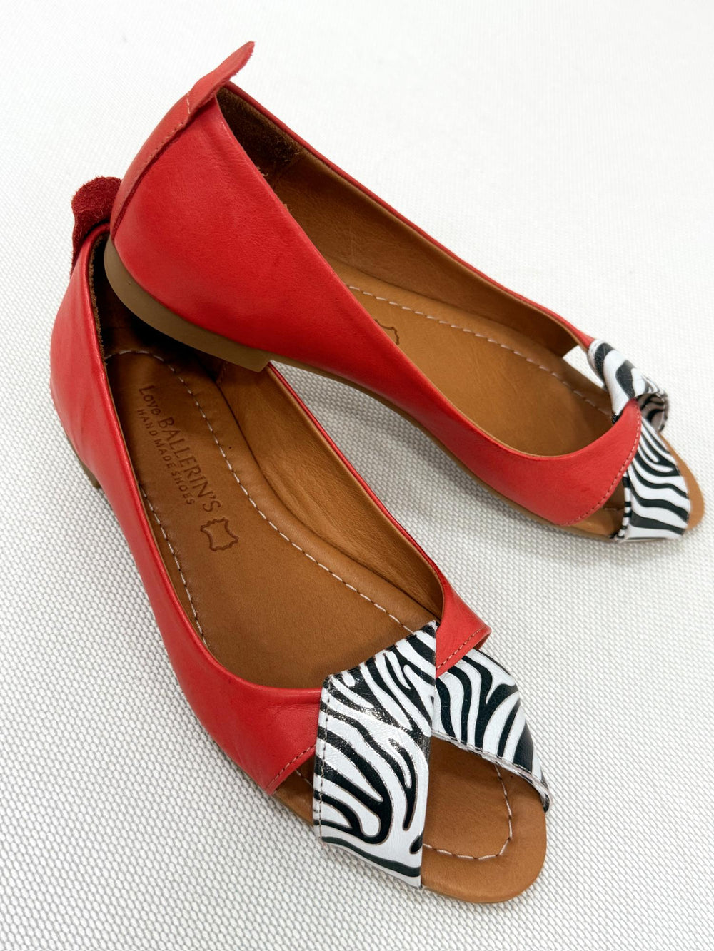 Leather sandals G200 - RED