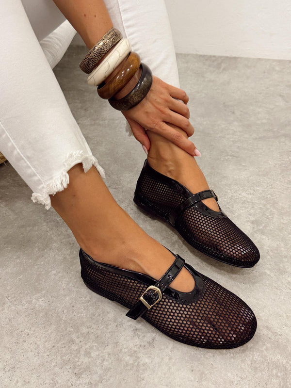 Women flats G505 - BLACK