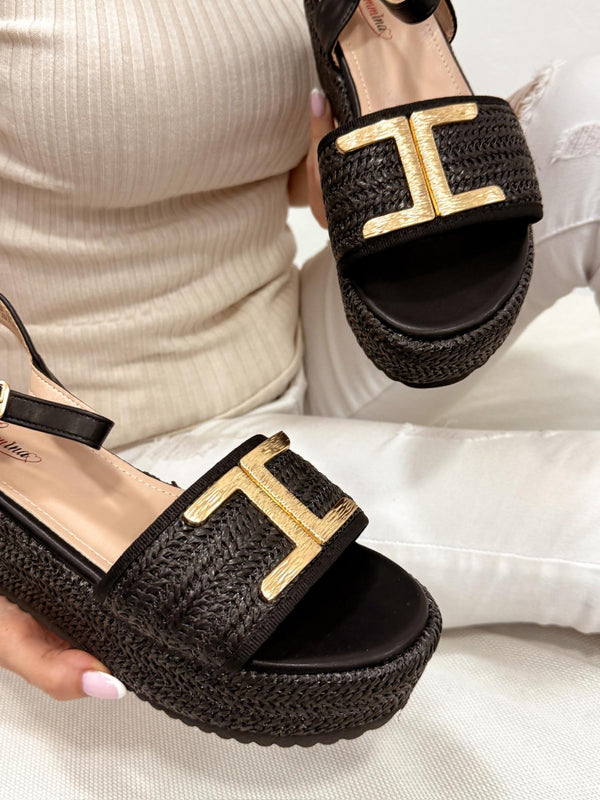Women sandals G216 - BLACK