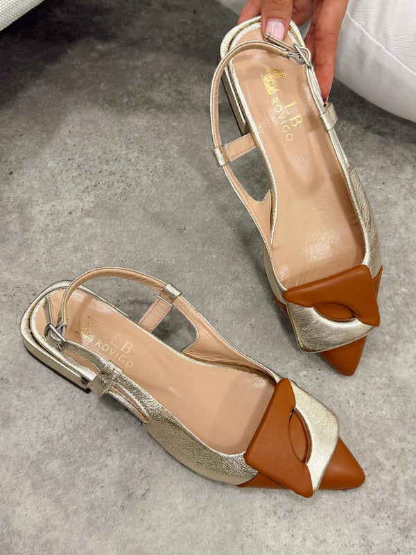 Leather sandals G392 - GOLD