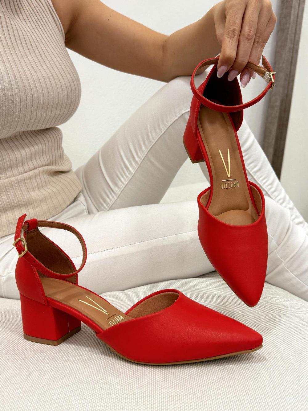 Women sandals G077 - RED