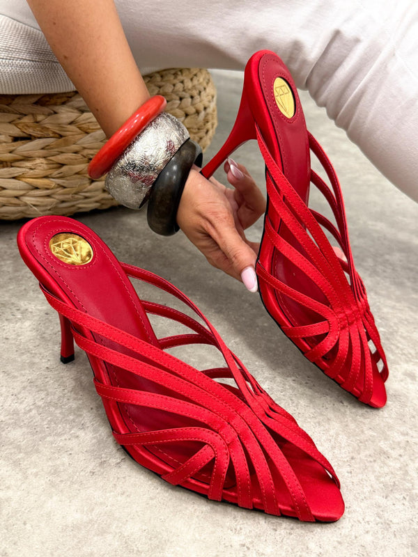 Women Slippers and Mules G353 - RED