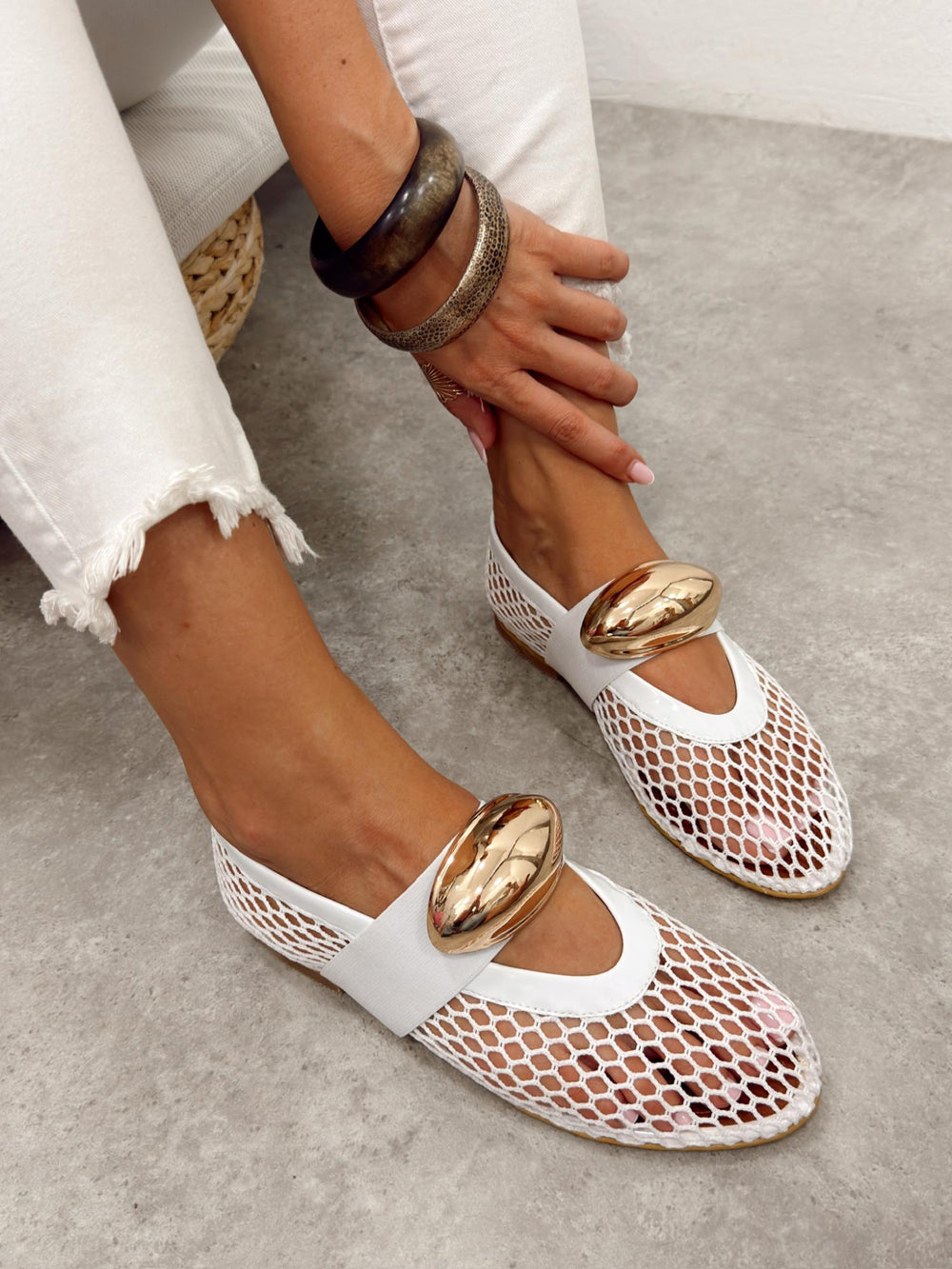 Women flats G512 - WHITE