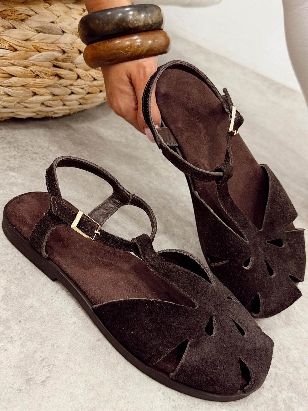 Ledersandalen G368 – BRAUN