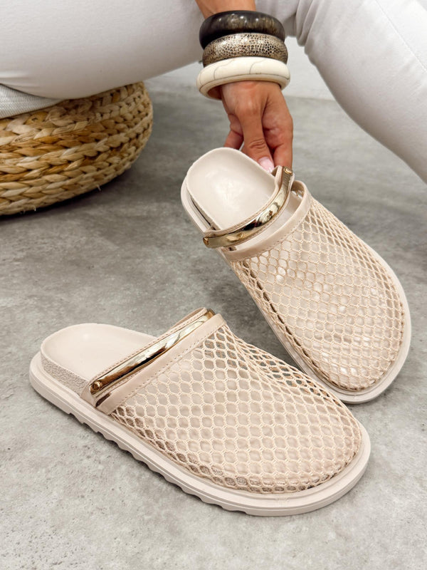 Women Slippers and Mules G519 - BEIGE