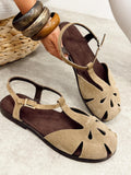 Leder-Sandalen G368 - BEIGE