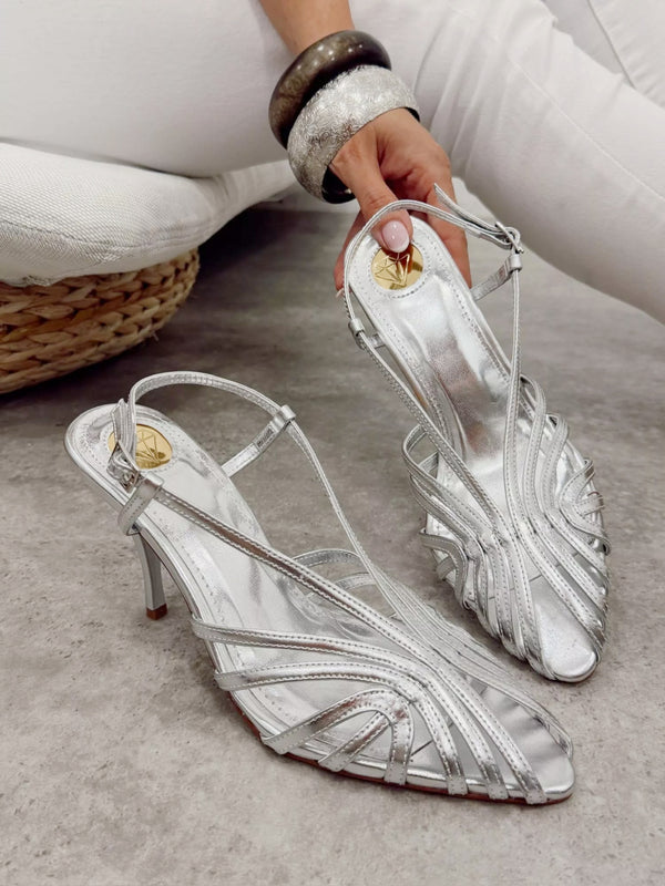 Women sandals G359 - SILVER