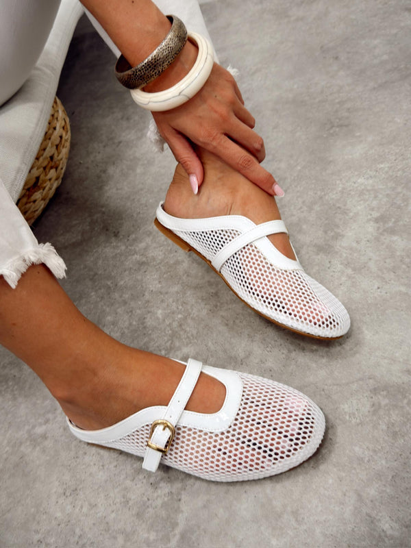 Women Slippers and Mules G504 - WHITE