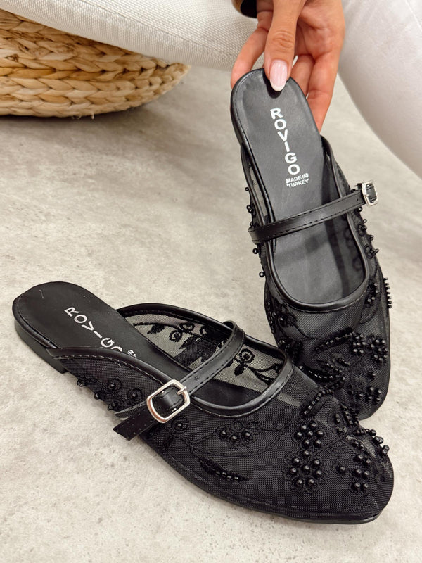 Women Slippers and Mules G481 - BLACK