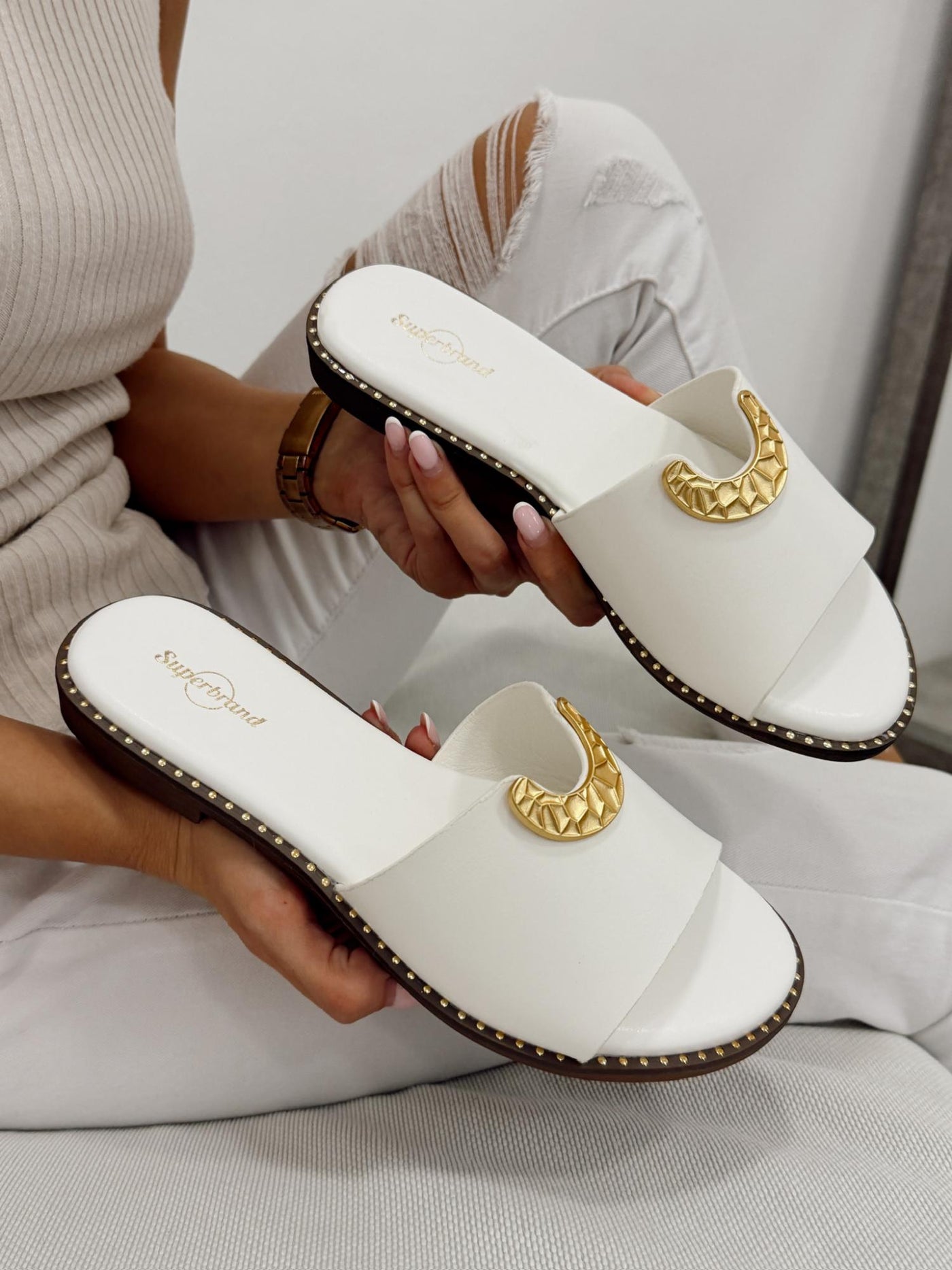 Hausschuhe & Pantoletten für Damen G330 - WEISS