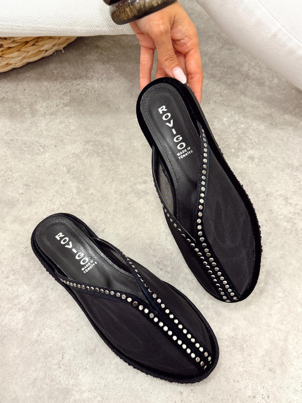 Women Slippers and Mules G482 - BLACK