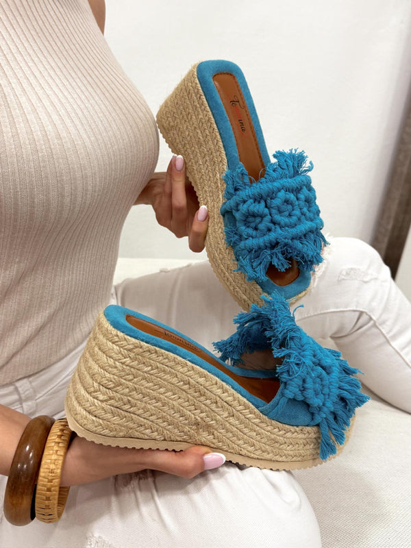 Damen Hausschuhe und Pantoletten G237 - BLAU