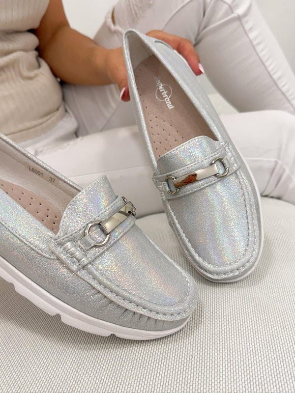 Women flats G284 - SILVER