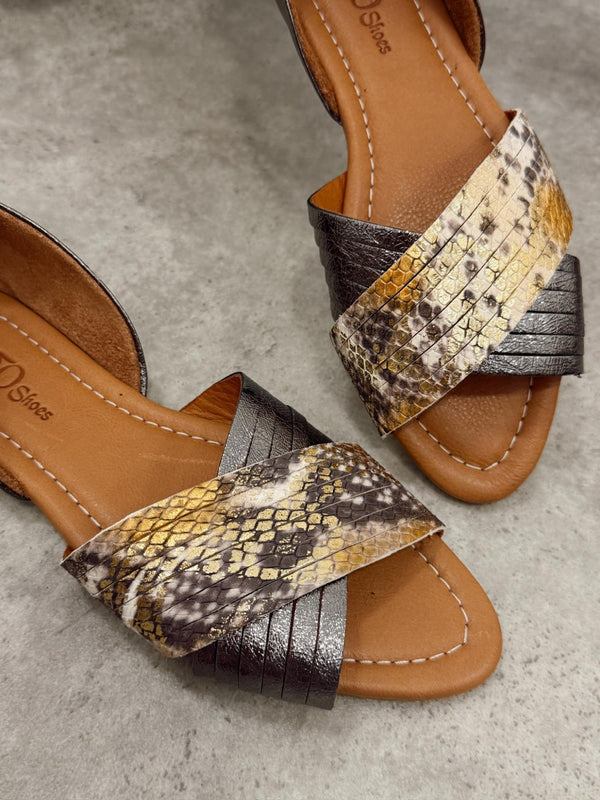 Leather sandals G473 - GRAFIT