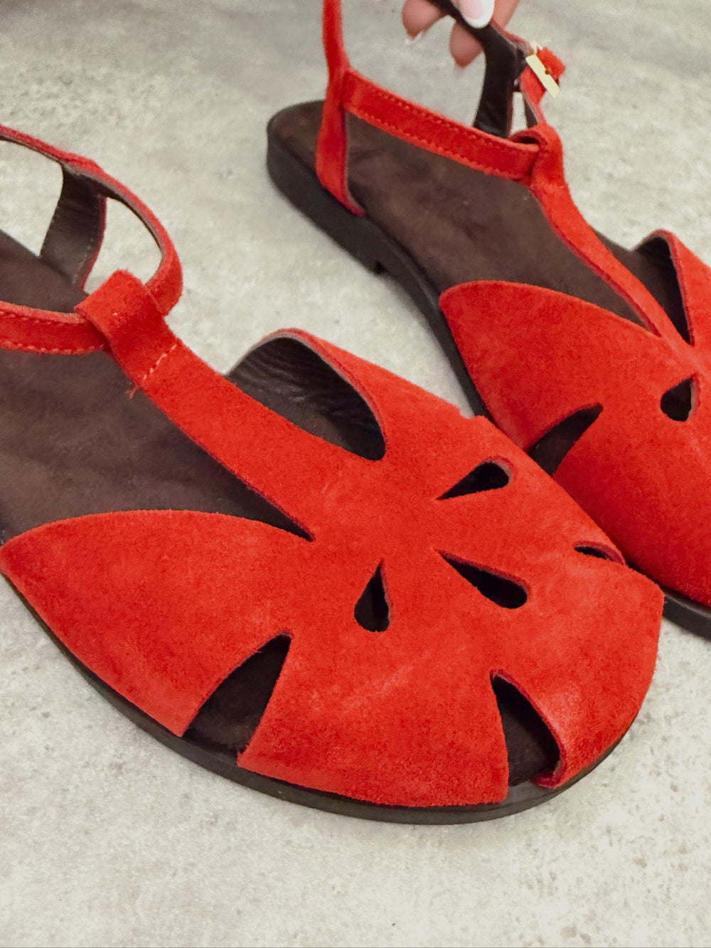 Ledersandalen G368 - ROT