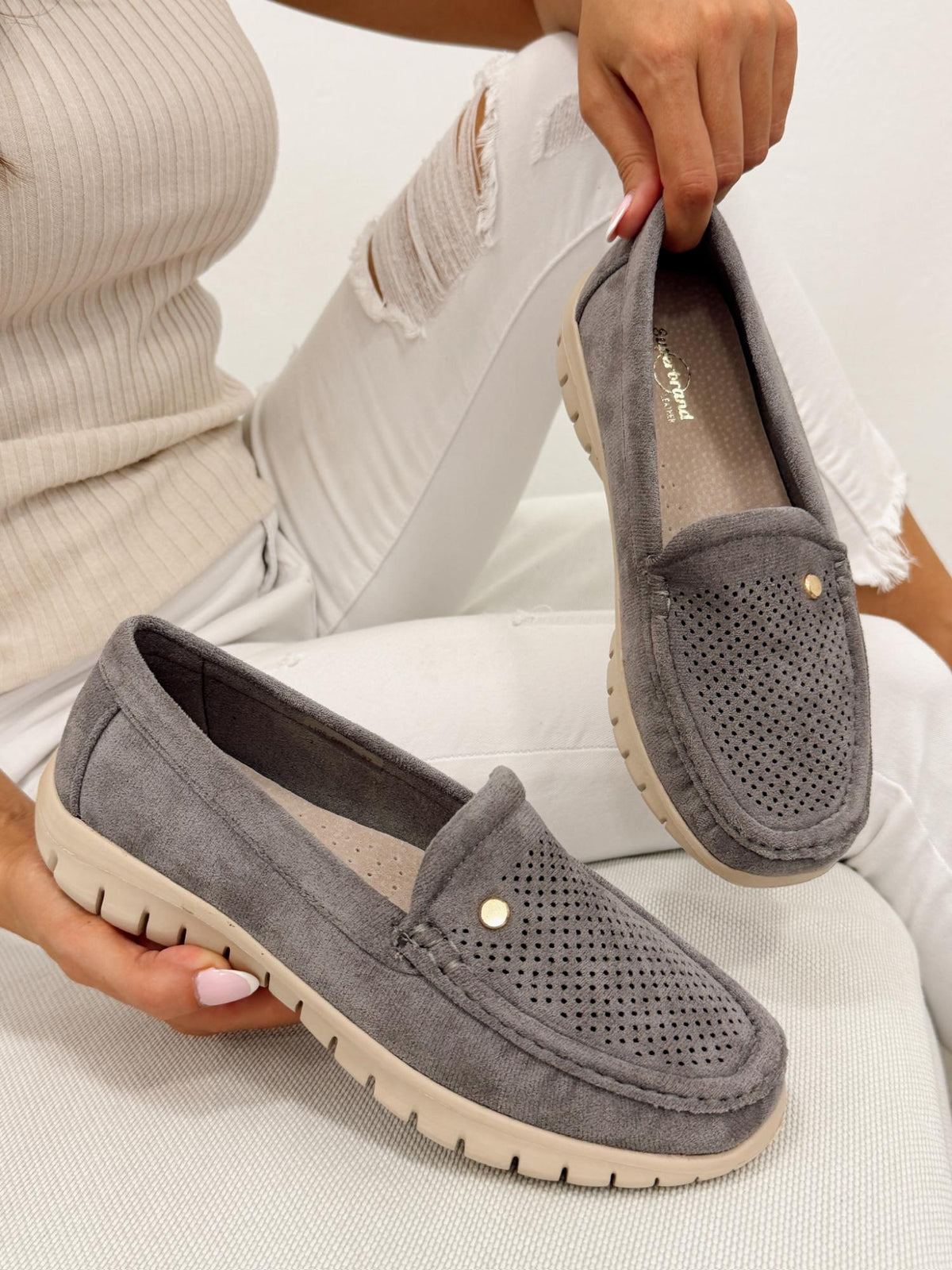 Damen Ballerinas G304 - GRAU