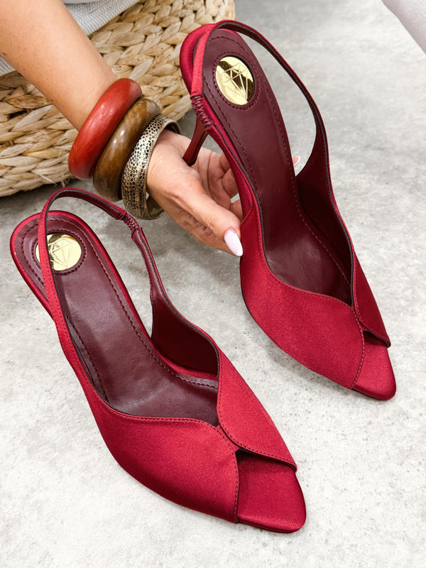 Women sandals G358 - WINE RED
