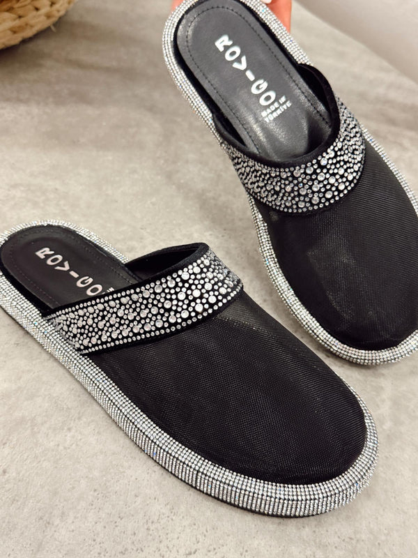 Women Slippers and Mules G483 - BLACK