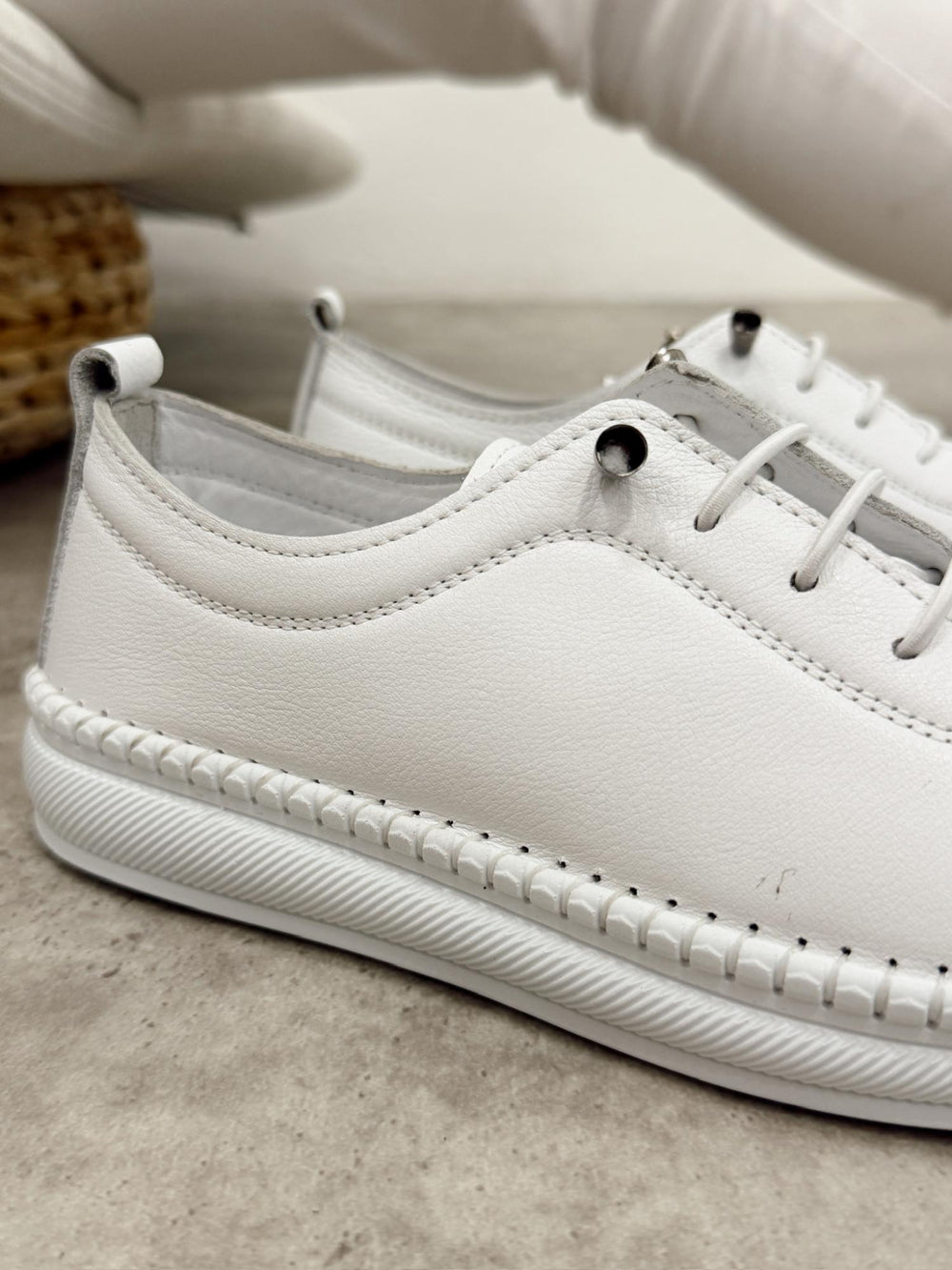 Ledersneaker G450 - WEISS