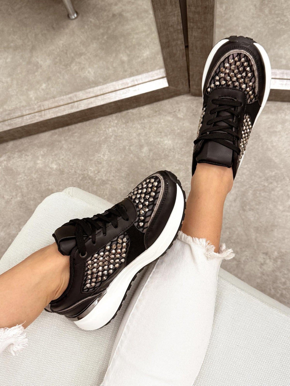 Damen-Sneaker G035 – SCHWARZ