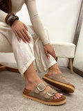 Lederhausschuhe G141 - TAUPE