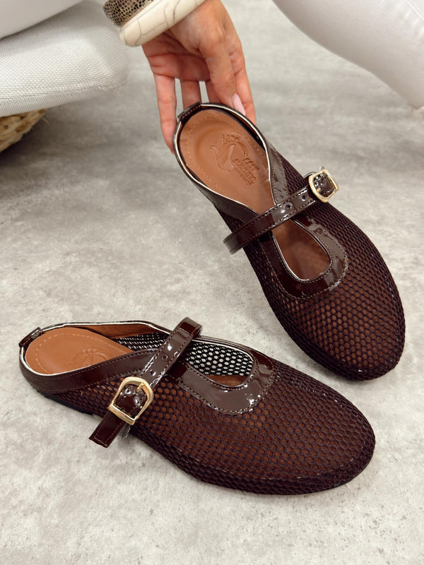 Women Slippers and Mules G504 - BROWN