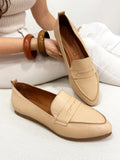 Flache Lederschuhe G193 - BEIGE