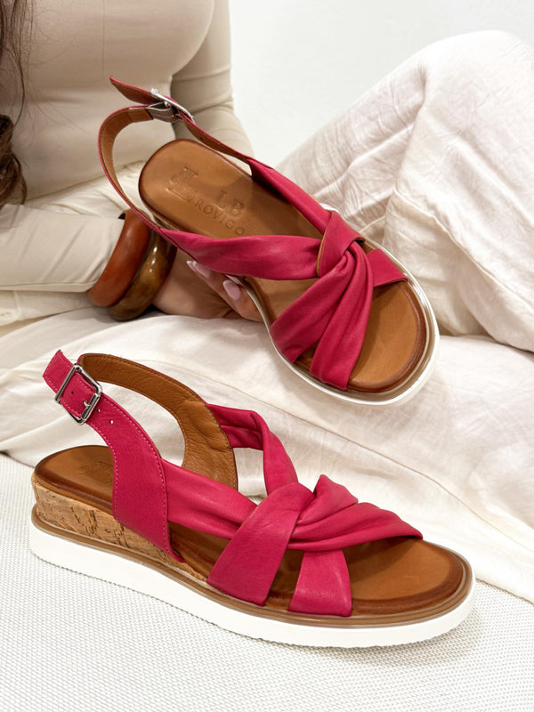 Leather sandals G170 - PINK