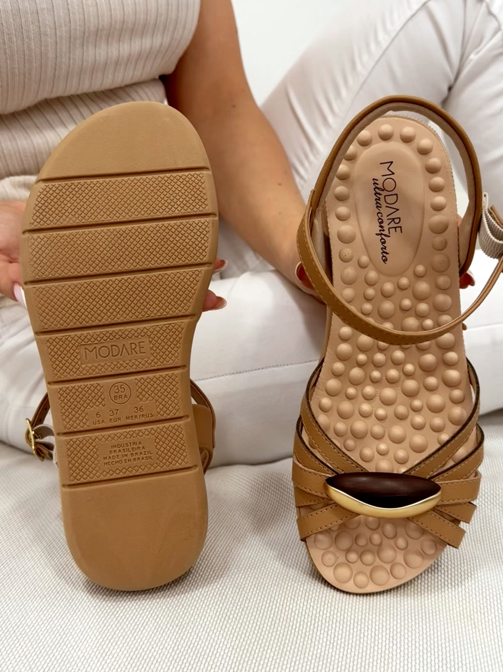 Women sandals G066 - BEIGE