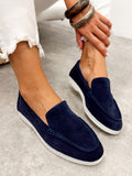 Pantofi plați din piele  G517 - BLEUMARIN