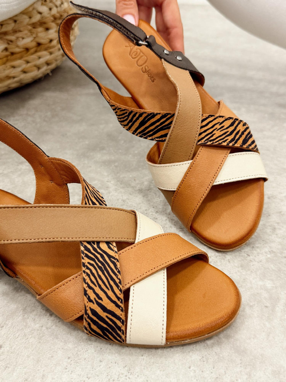 Ledersandalen G469 - CAMEL