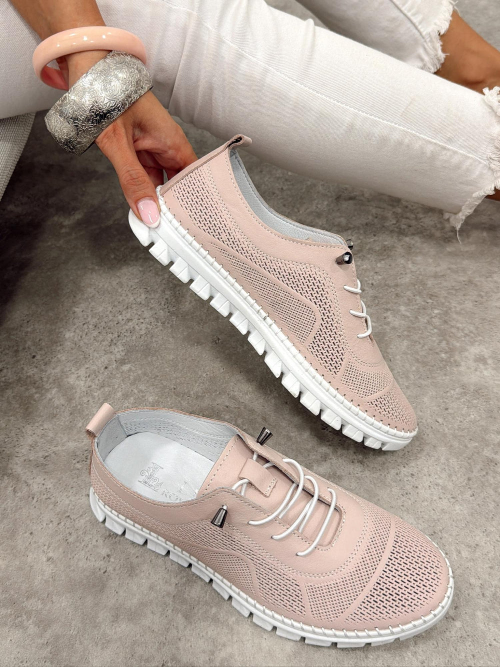 Adidași din piele G400 - ROZ