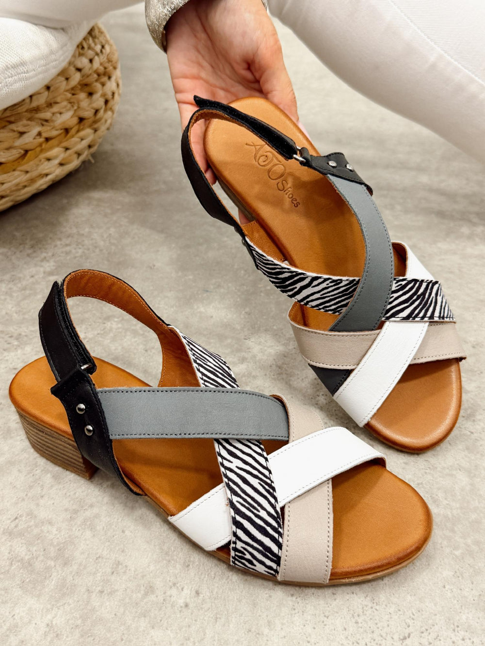 Ledersandalen G469 – SCHWARZ