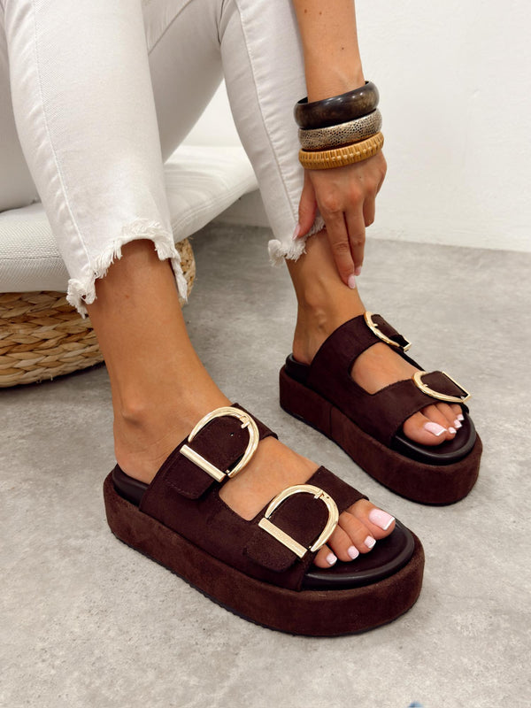 Women Slippers and Mules G498 - BROWN