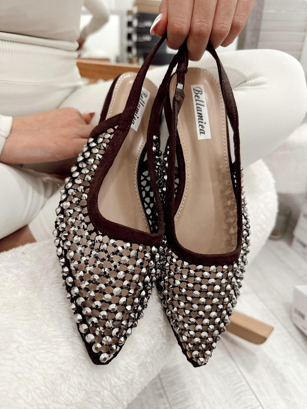 Women sandals G029 - BROWN