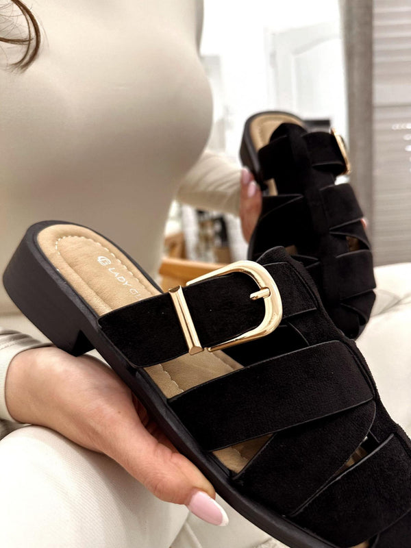 Women Slippers and Mules G040 - BLACK