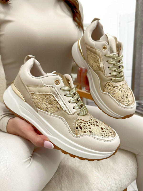 Women sneakers G034 - BEIGE