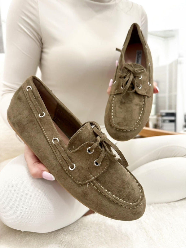 Women flats G022 - DARK GREEN