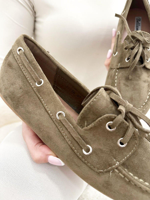 Women flats G022 - DARK GREEN