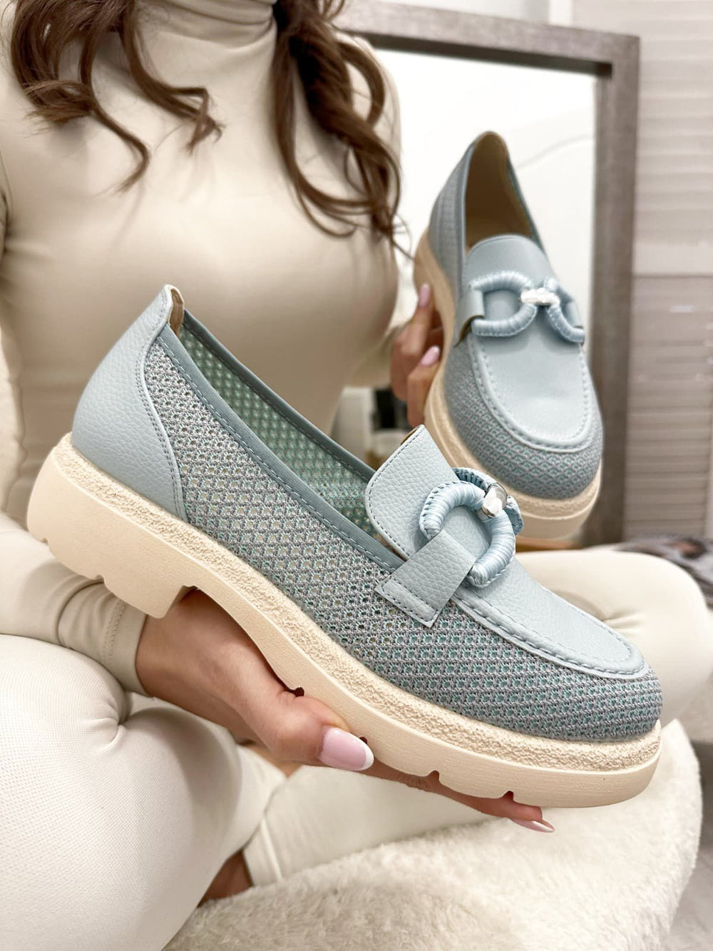 Women flats G014 - BLUE