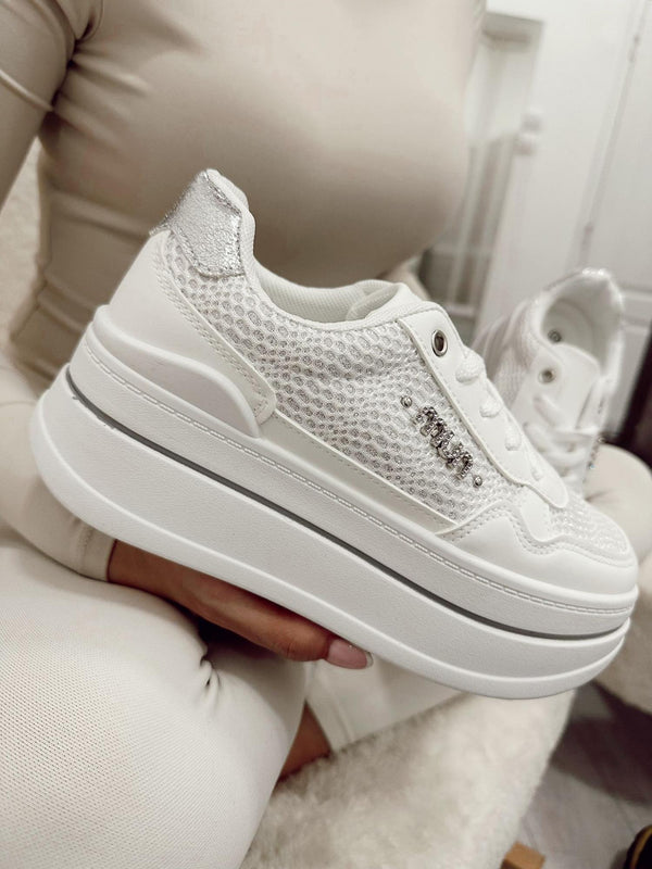 Women sneakers F997 - WHITE