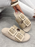 Lederpantoffeln G403 - BEIGE