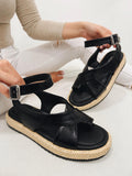 Damensandalen F107 - SCHWARZ