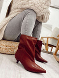 Damen Stiefeletten F376 - WEINROT