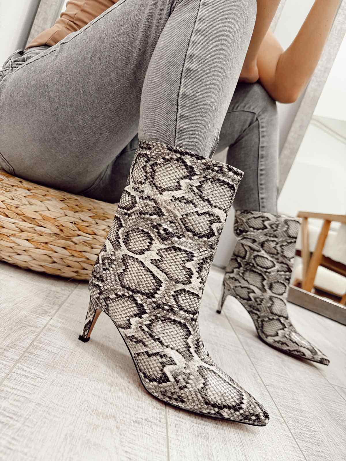 Women half boots F375 - GREY